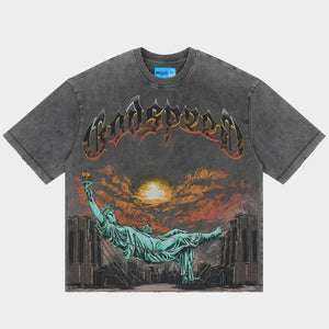 Godspeed Bumt Bridges li Ngt shirt Grey