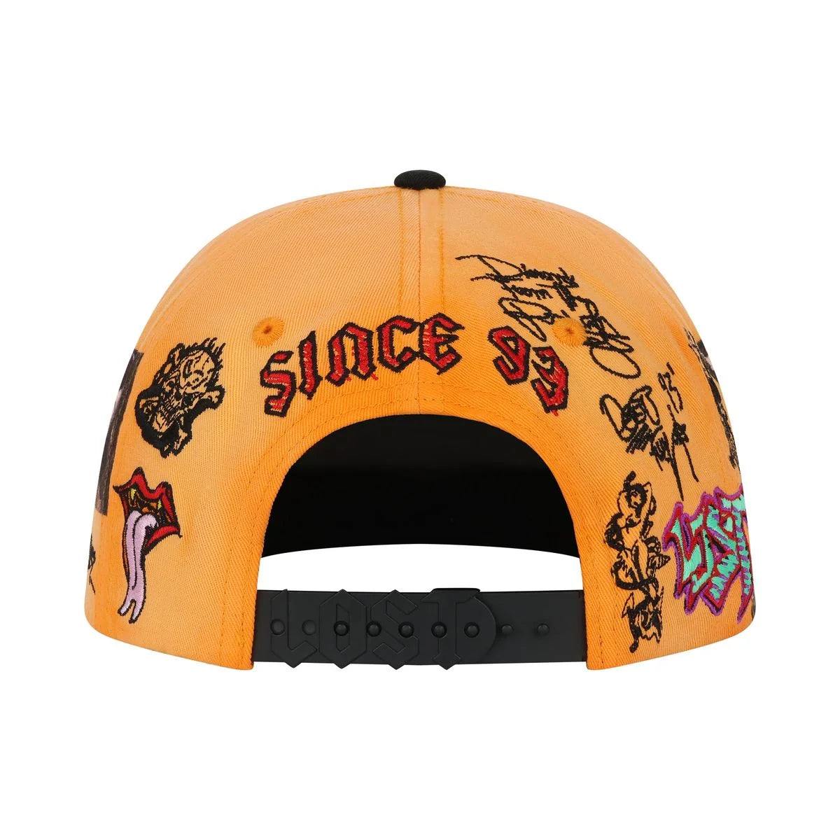 Lost Intricacy Wall Of Fame Snapback Hat Orange/Black