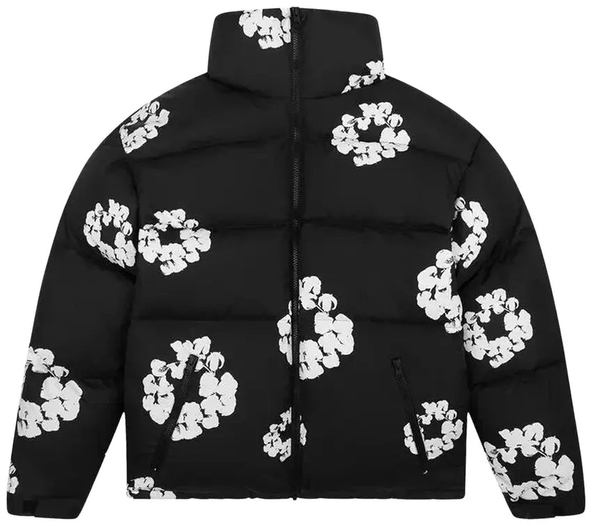 Denim Tears - Men's Cotton Wreath Puffer Jacket - (black)