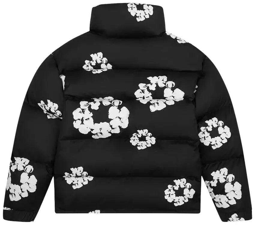 Denim Tears - Men's Cotton Wreath Puffer Jacket - (black)