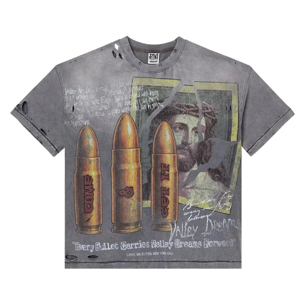 Vale Forever Faith Thrashed T-Shirt grey