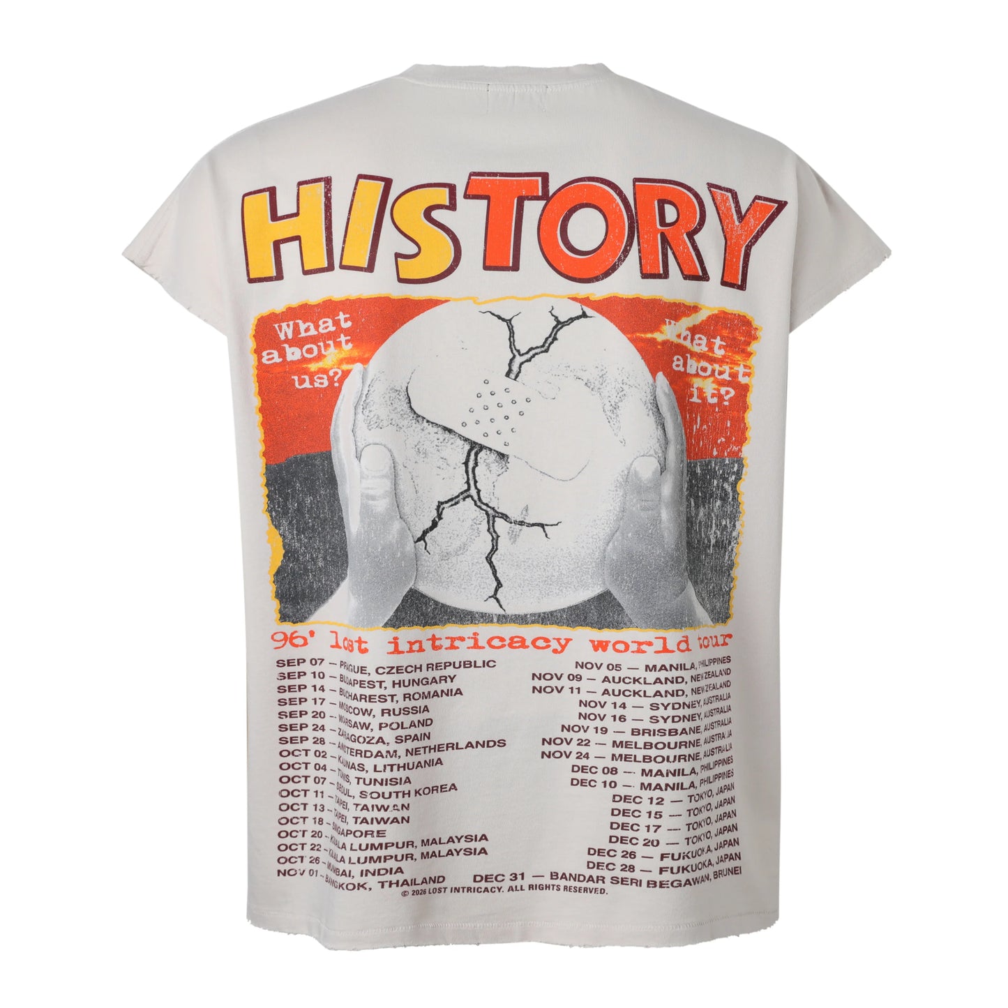 Lost Intricacy Cream HIStory Sleeveless Shirt