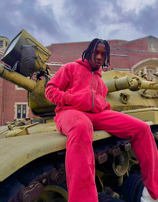 Coke Boys Leather Stars × RED Rhinestones