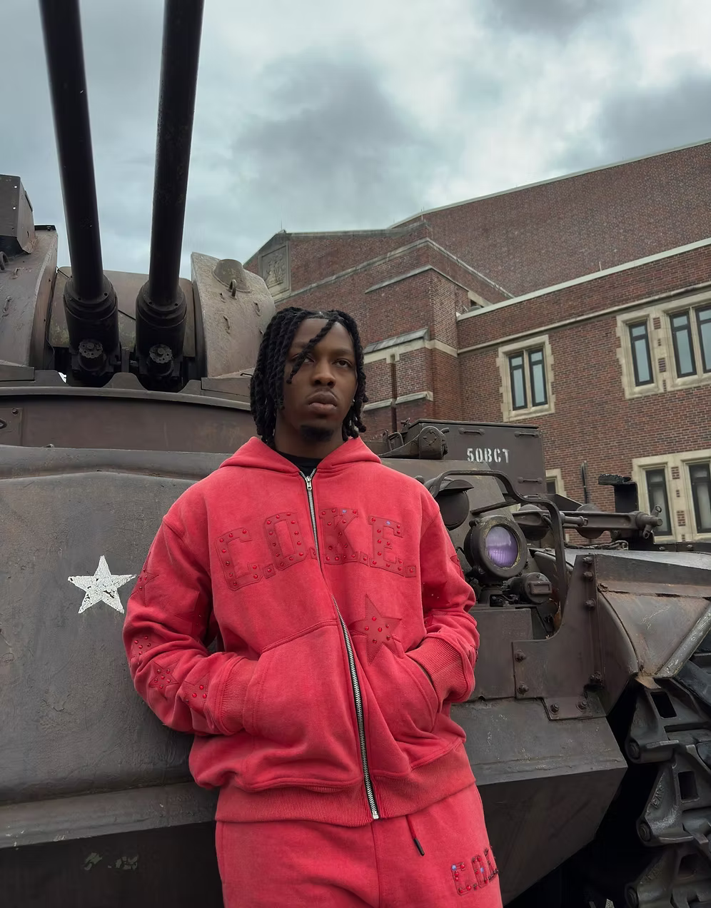 Coke Boys Leather Stars × RED Rhinestones