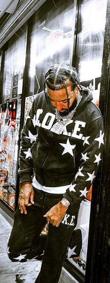 Coke Boys Stars × Rhinestones (Black/white)