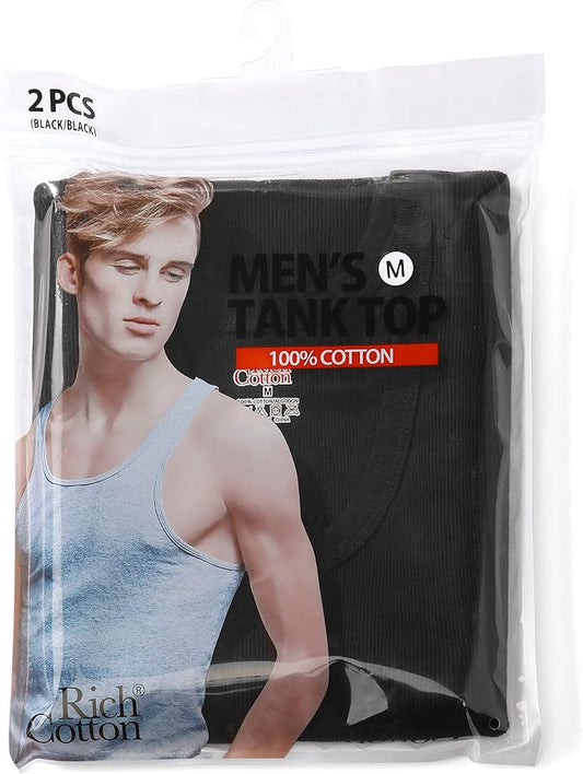 Rich cotton black tank top