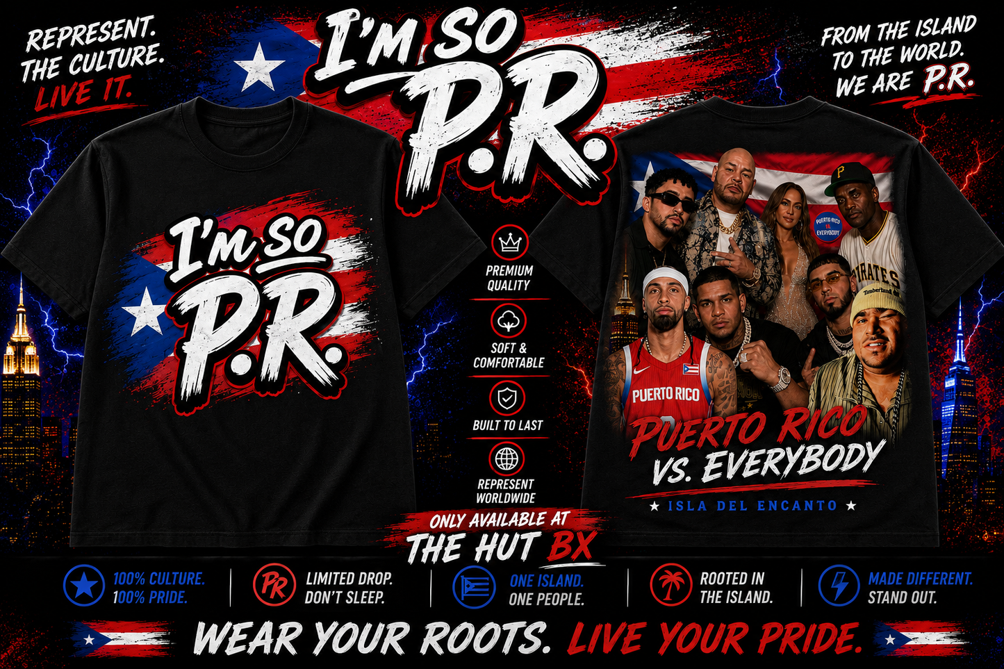I’m so PR icons tee black