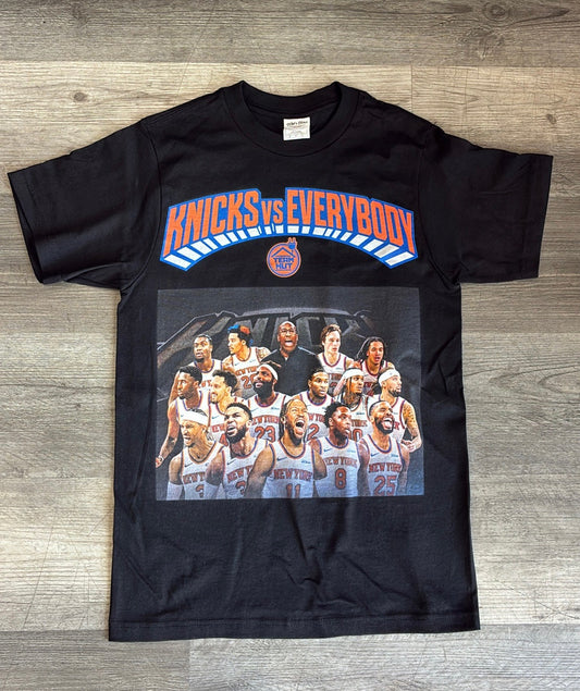 KNICKS VS EVERYBODY BLACK TEE