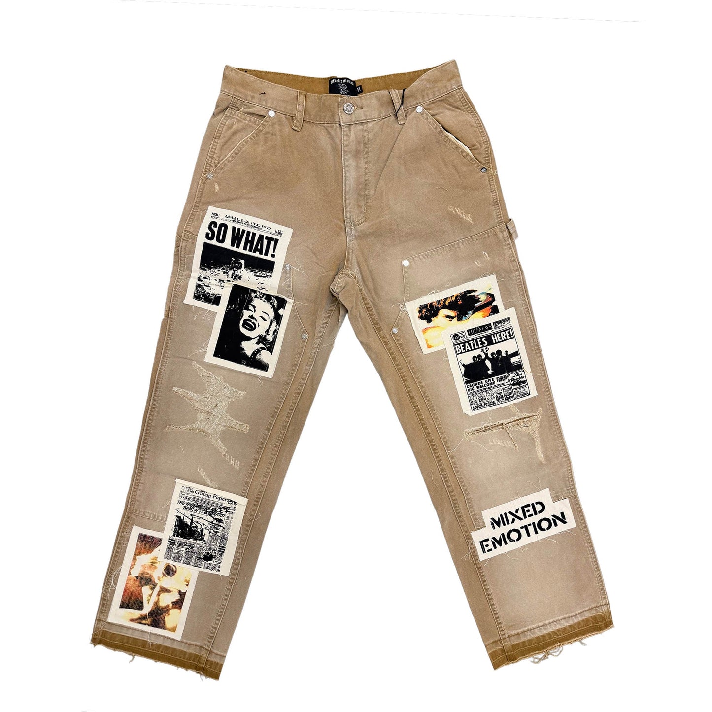 Mixed Emotions “Newspaper” Carpenter Pants