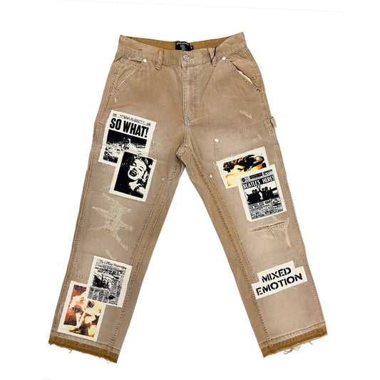Mixed Emotions “Newspaper” Carpenter Pants