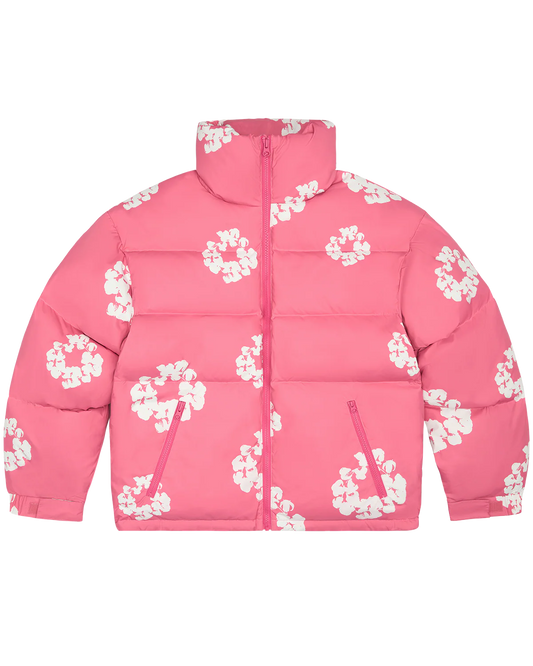 Denim Tears - Men's Cotton Wreath Puffer Jacket - (Pink)