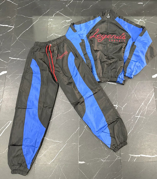 Legends Prevail Windbreaker Set Longsleeves Black/Blue/Red