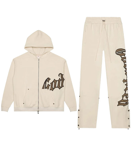 GODSPEED OG LOGO SWEATSUIT V2 CREME/BROLIVE