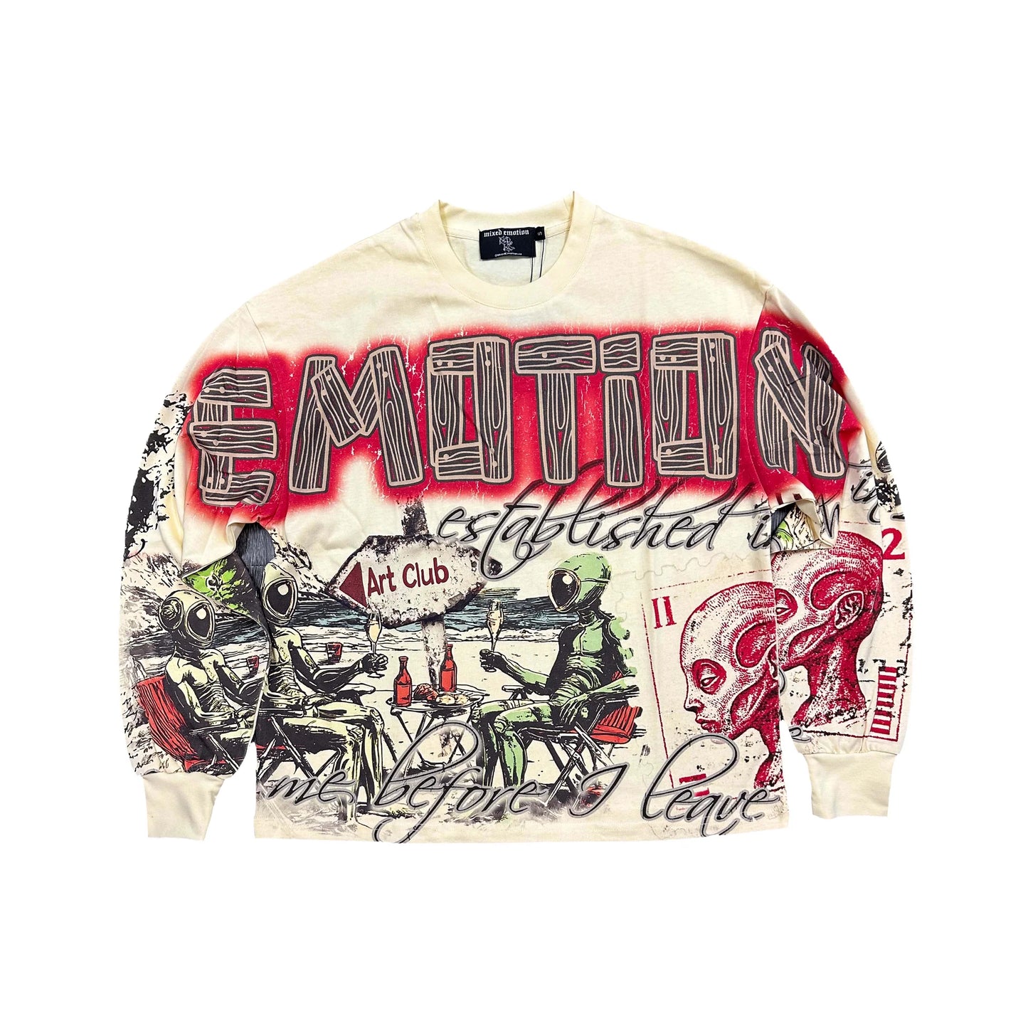 Mixed Emotion Cream ‘Art Club’ Long Sleeve