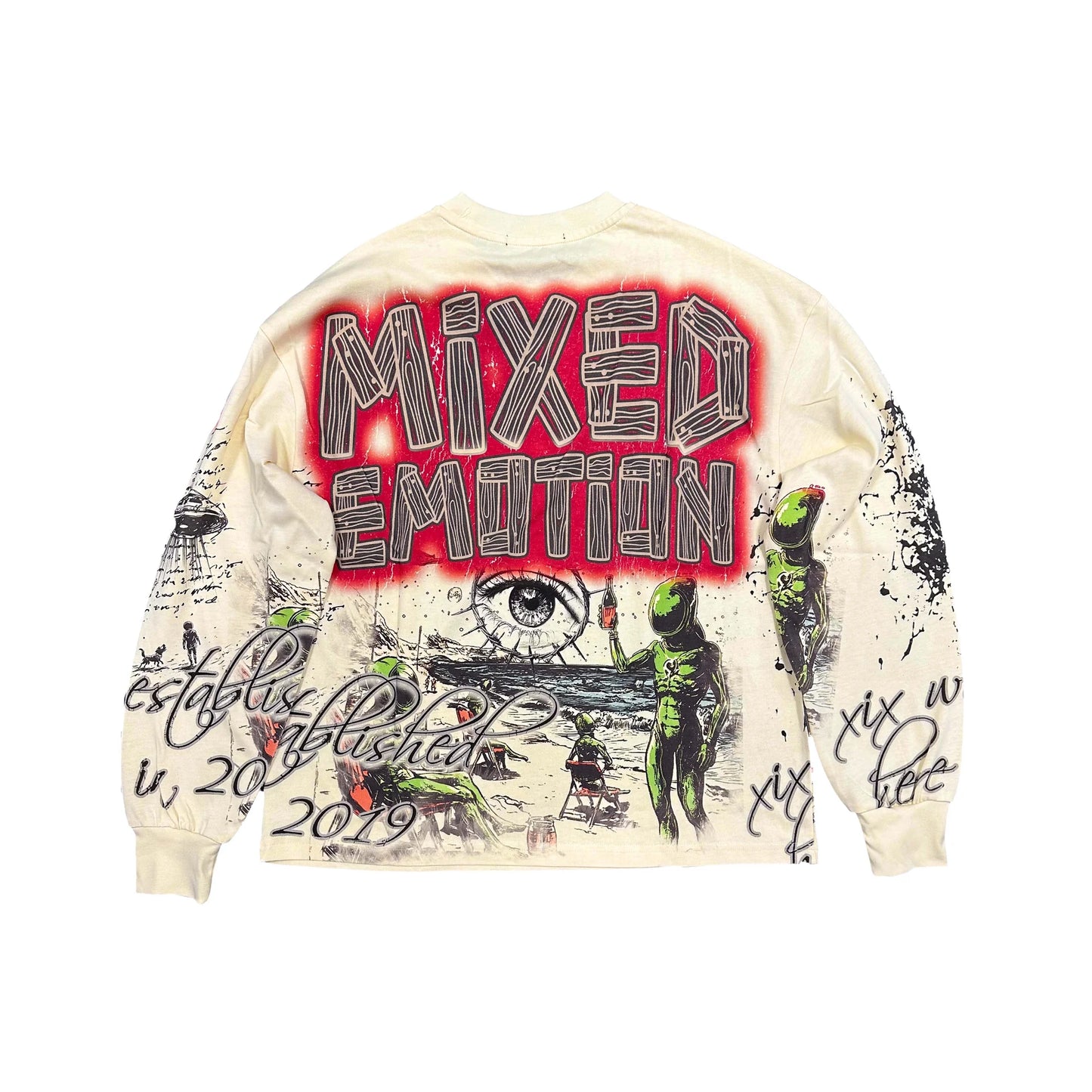 Mixed Emotion Cream ‘Art Club’ Long Sleeve