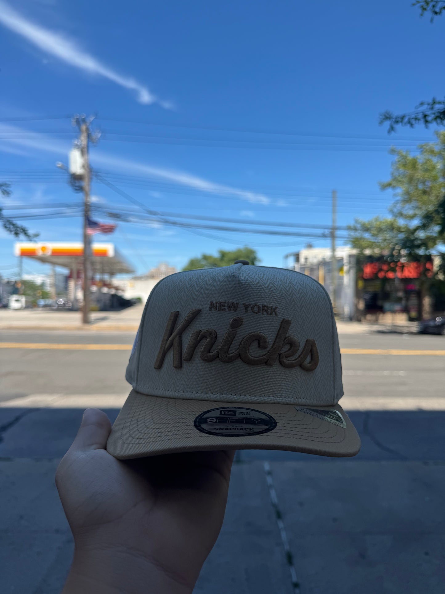 Knicks Cream SnapBack