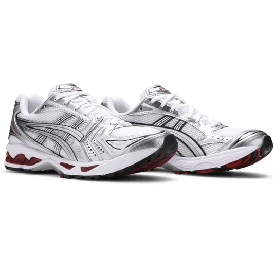 Asics White Pure Silver Red Gel-Kayano 14