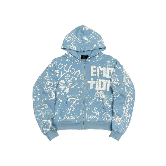 Mixed Emotions Blue "Graffiti" Hoodie