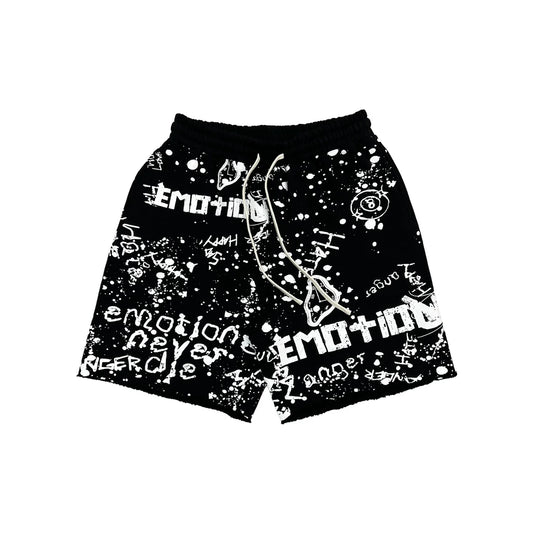 Mixed Emotion Black “Graffiti” Shorts