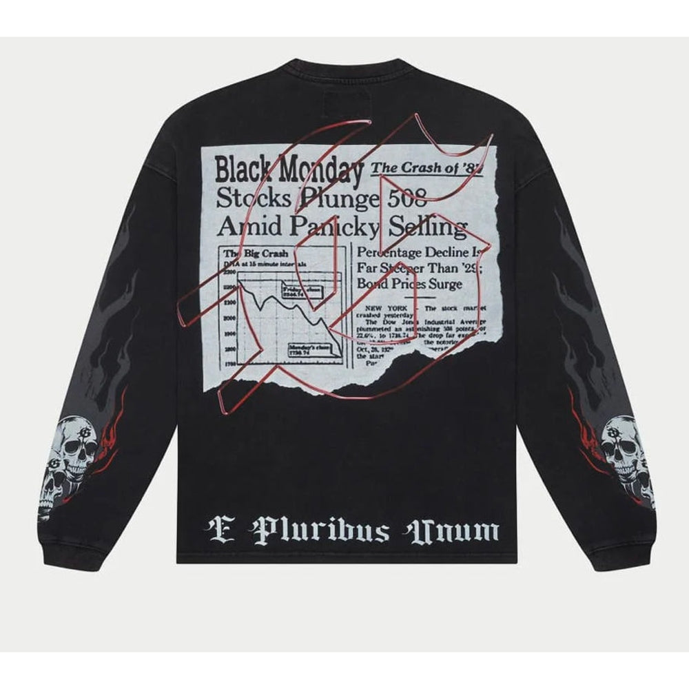 God Speed Black Monday LS T-Shirt (Black Wash)