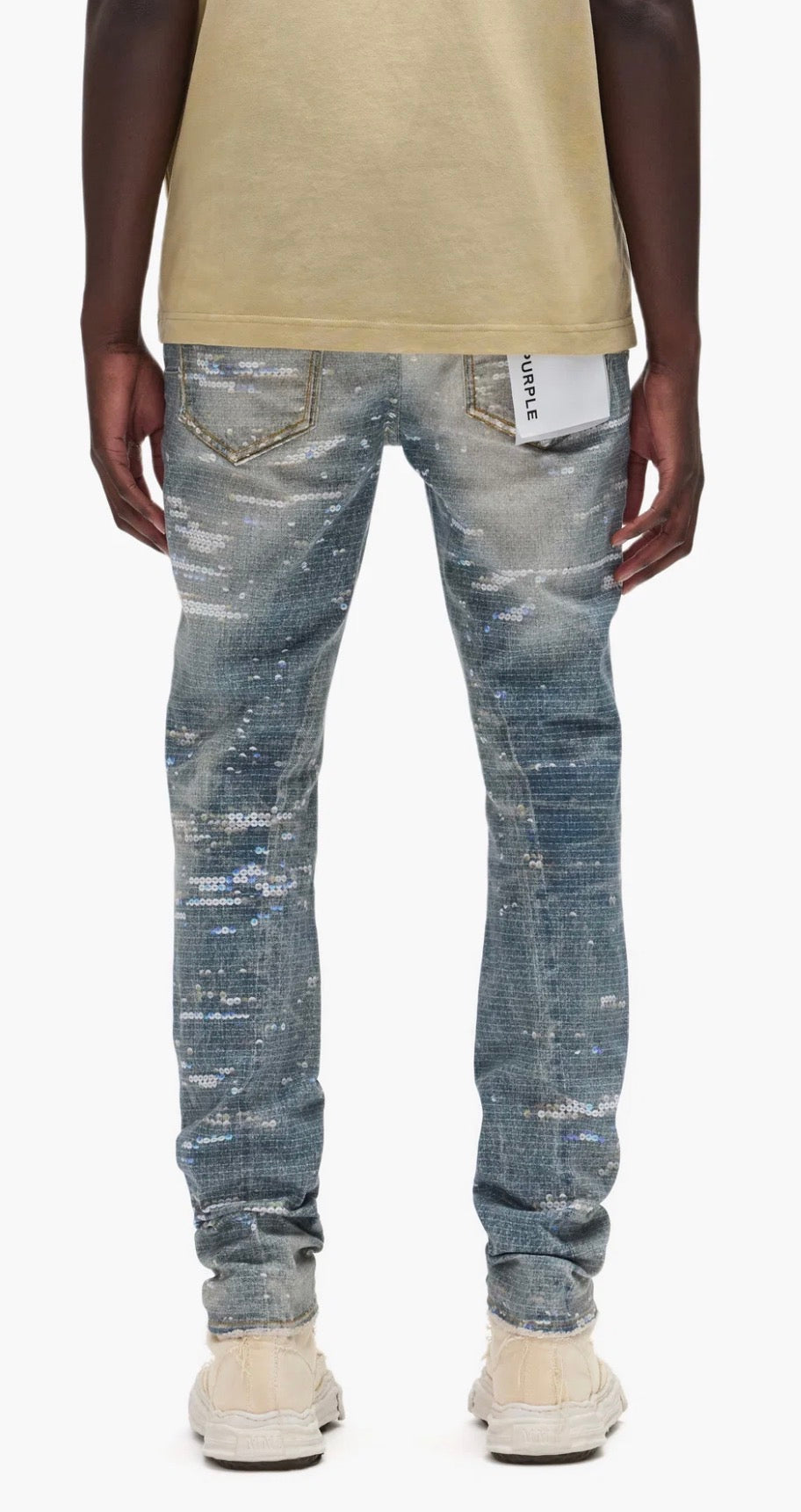 Purple Denim P001 Printed Sequin