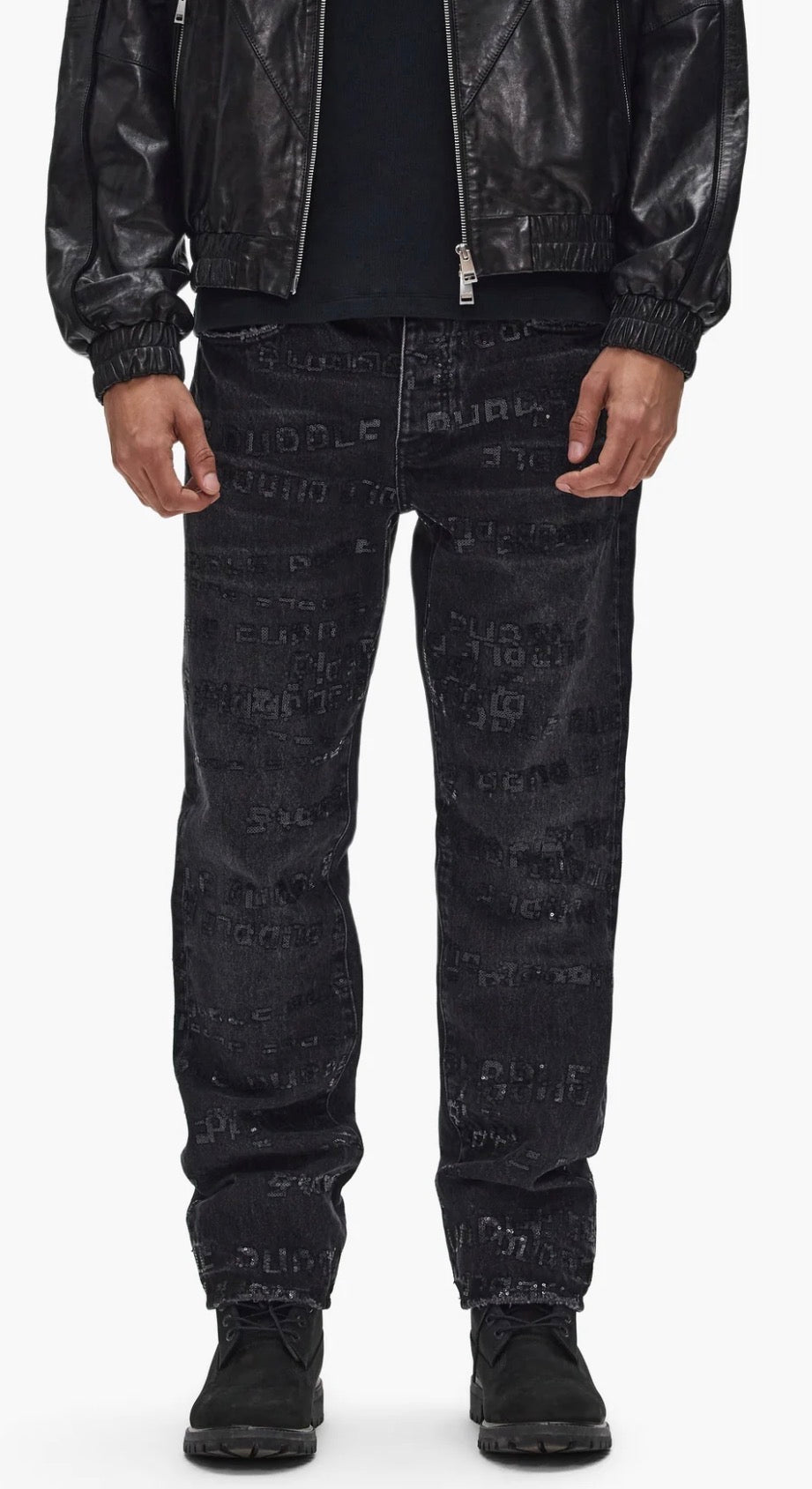 Purple Denim P011 Sequins