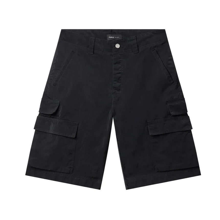 Purple Black Cargo Shorts