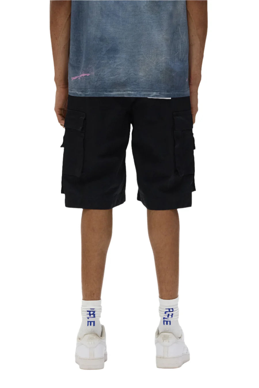 Purple Black Cargo Shorts