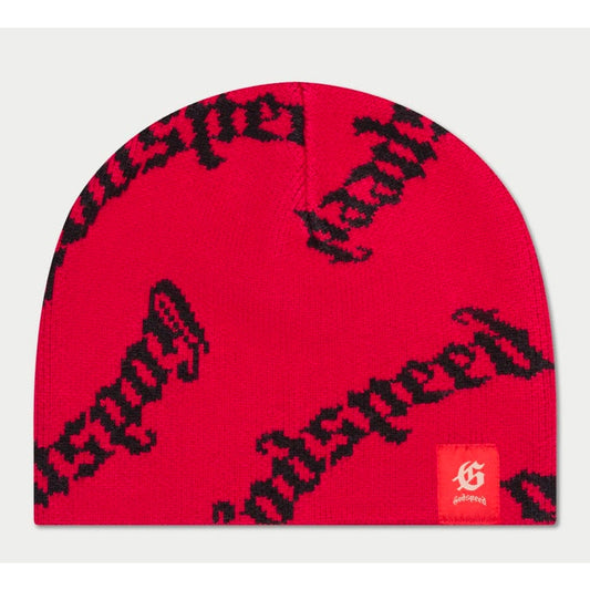 OG Logo Studded Beanie (Red/Black)