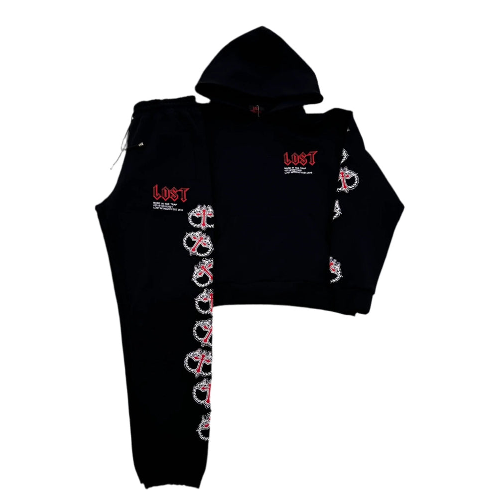 Lost Intricacy Mitt Sweat Suit (Black Red)