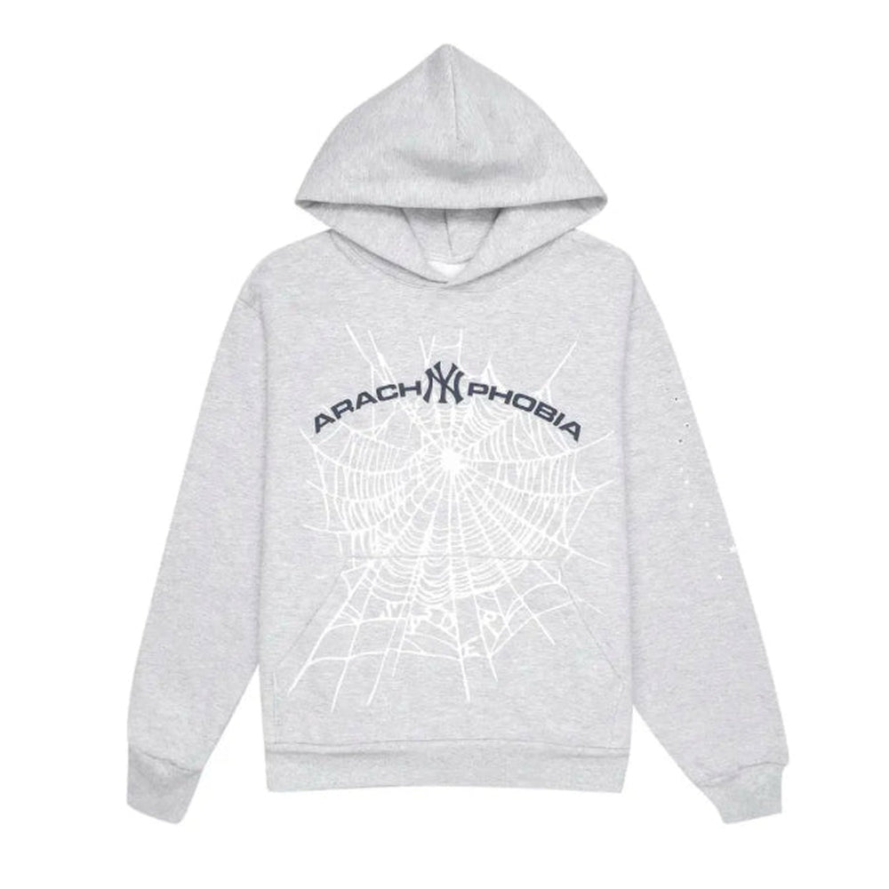 SP5DER ARACH NY PHOBIA HOODIE (ASH GREY)