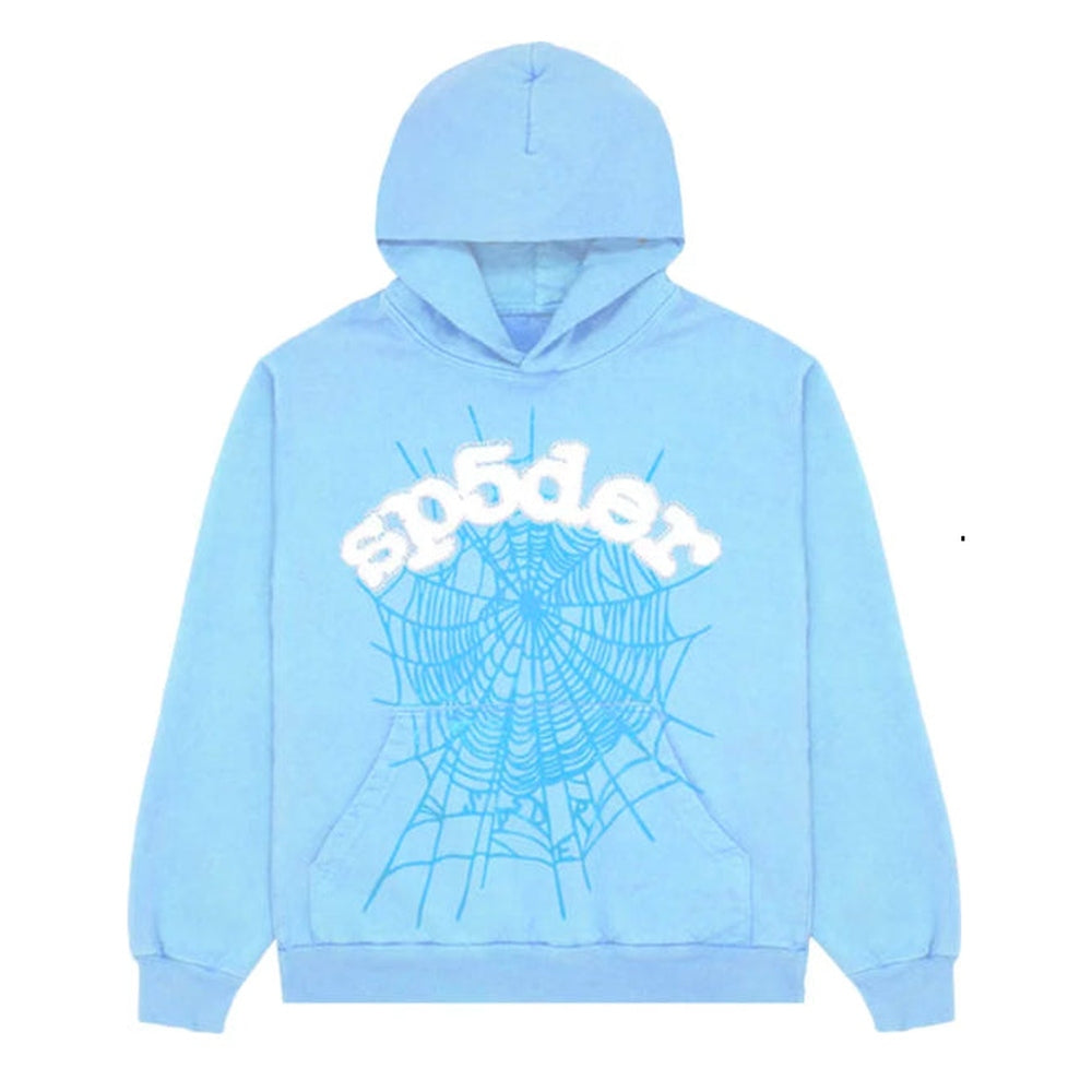 SP5DER BABY BLUE OG LOGO HOODIE