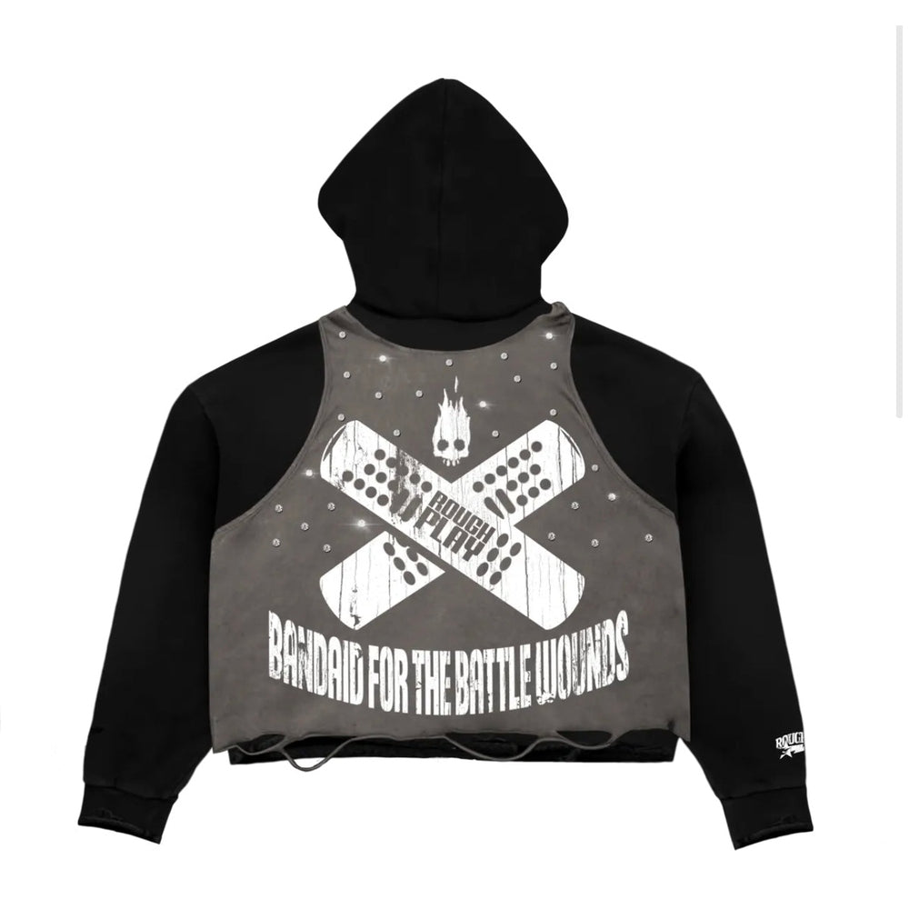 RoughPlay Vest Hoodie (Black)