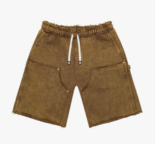 Godspeed Carpenter Distressed Shorts Muddy Brown
