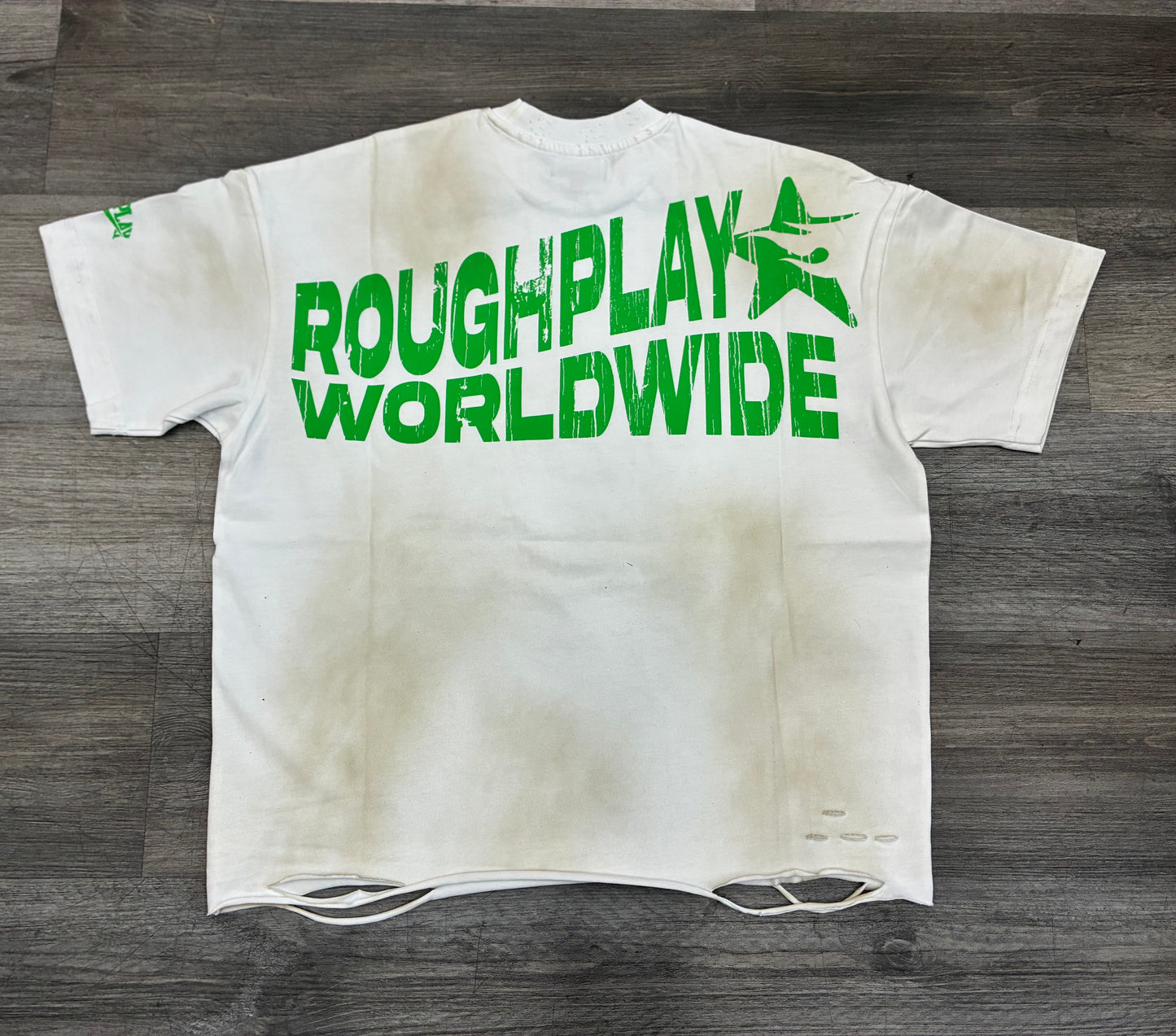Rough Play Small Logo Vintage White/Green