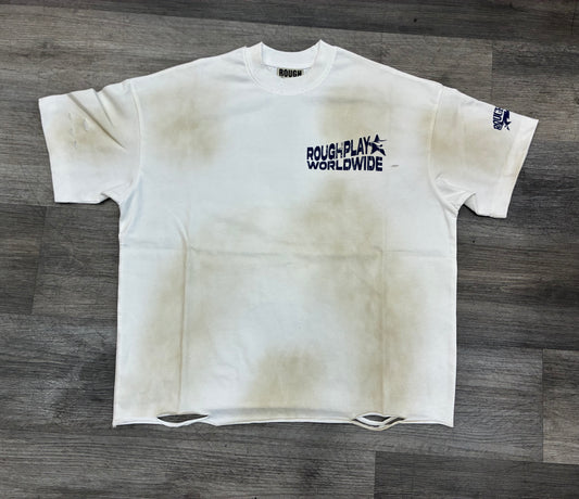 Rough Play Small Logo Vintage White/Navy