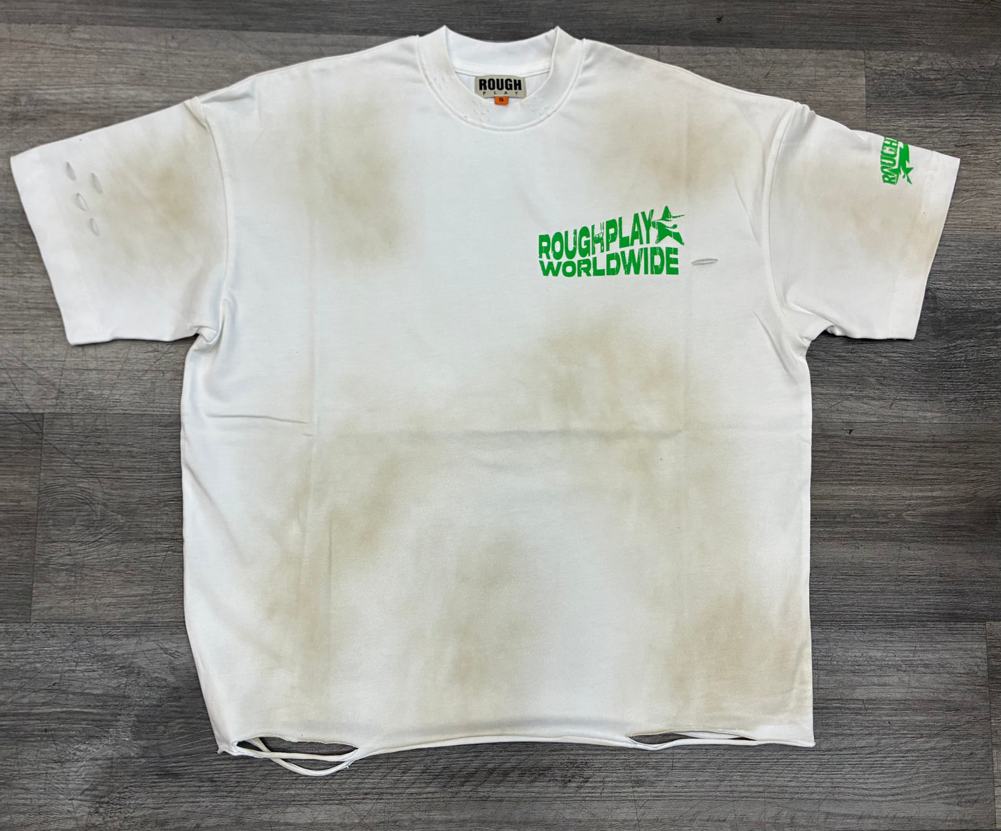 Rough Play Small Logo Vintage White/Green