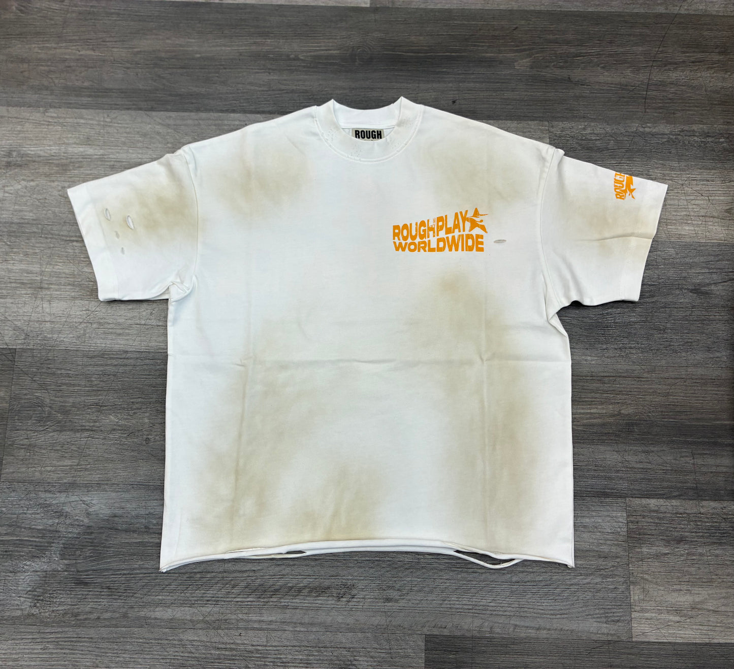 Rough Play Small Logo Vintage White/Yellow