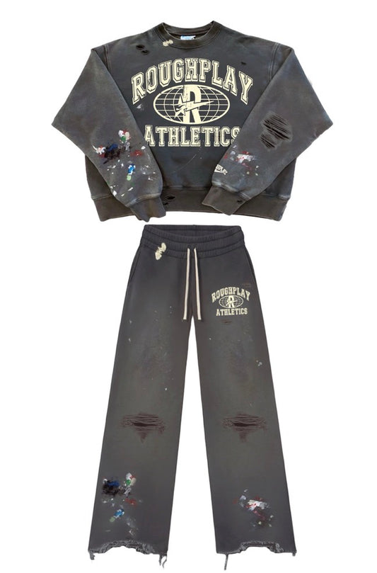 Roughplay Crewneck Set (GREY/TAN)