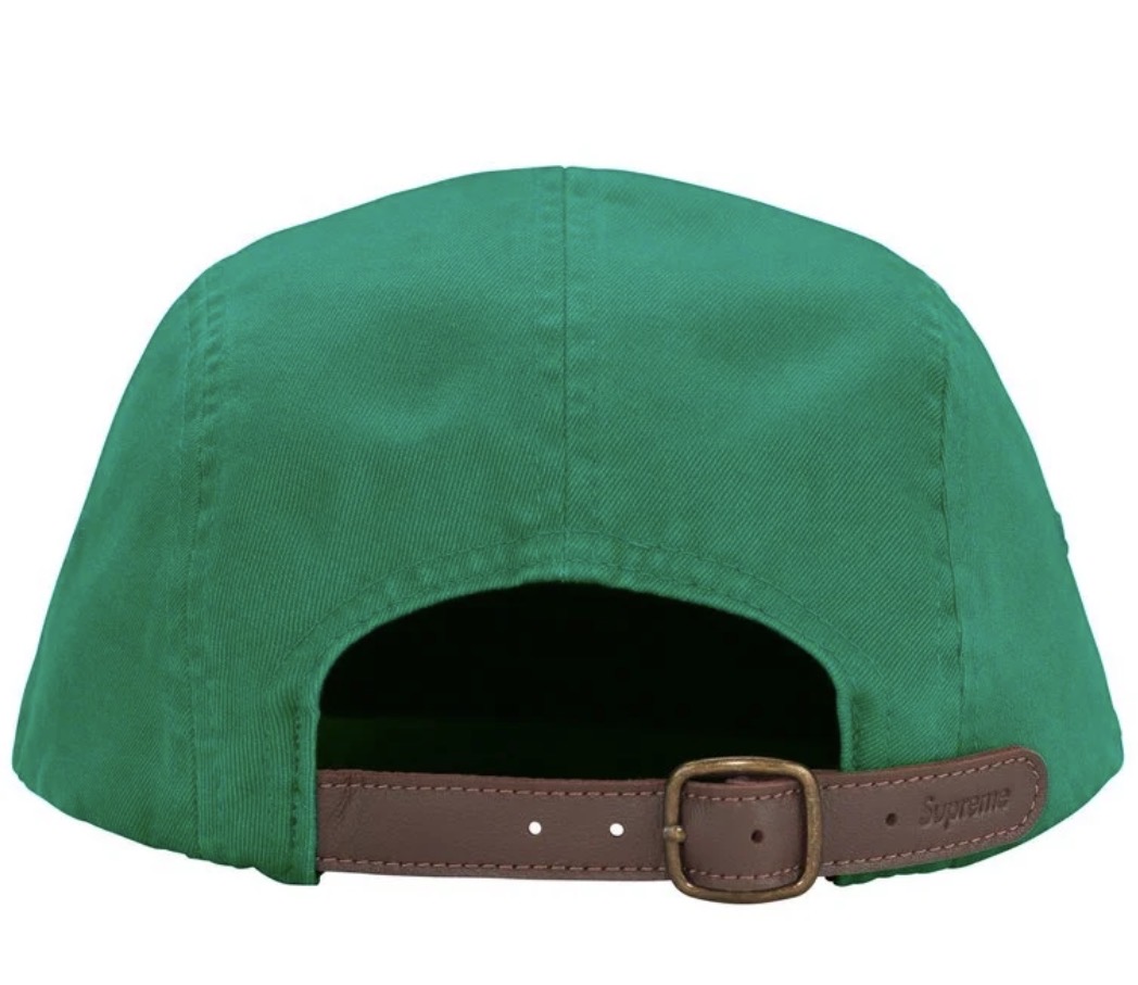 Washed Chino Twill Camp Cap (Green/Red)