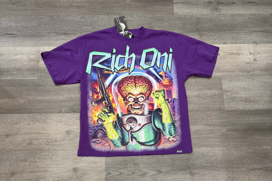 Rich Oni Alien Brain Graphic Tee (Pur[le)