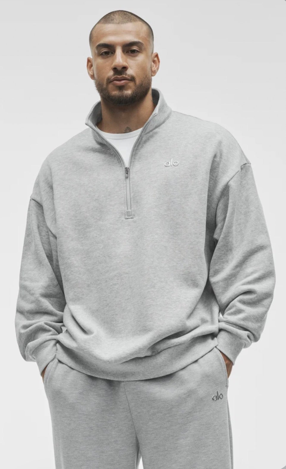 ALO 1/4 Zip Pullover (Grey)