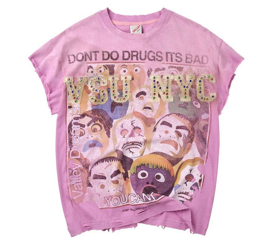 Vale No Drugs Tank (Pink)