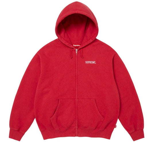 Supreme Stacked Applique Zip Up (Red)