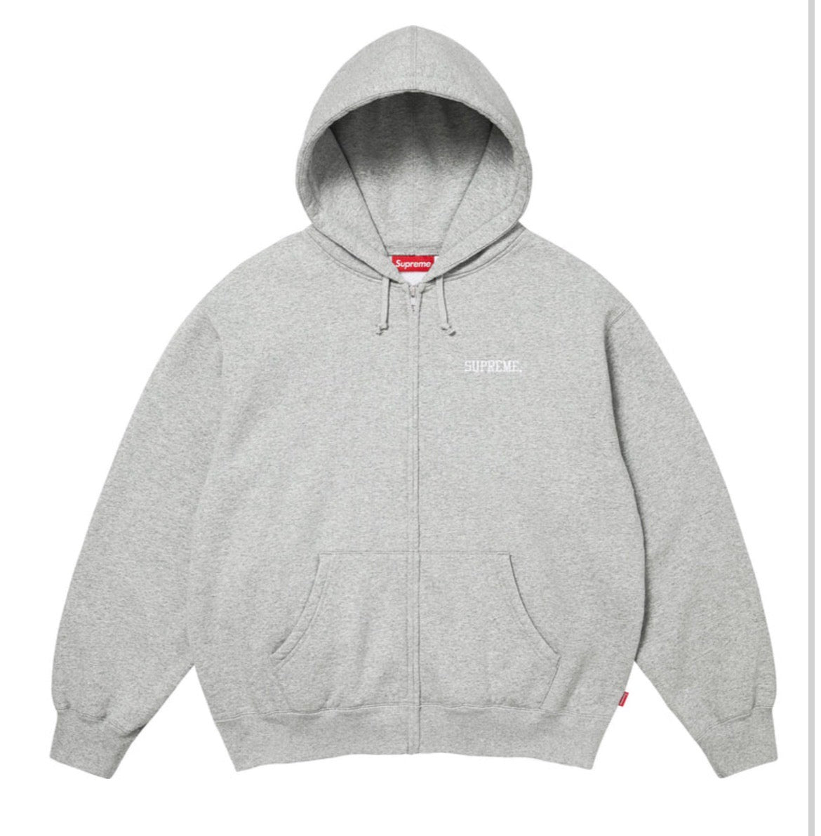 Supreme Stacked Applique Zip Up (Grey)
