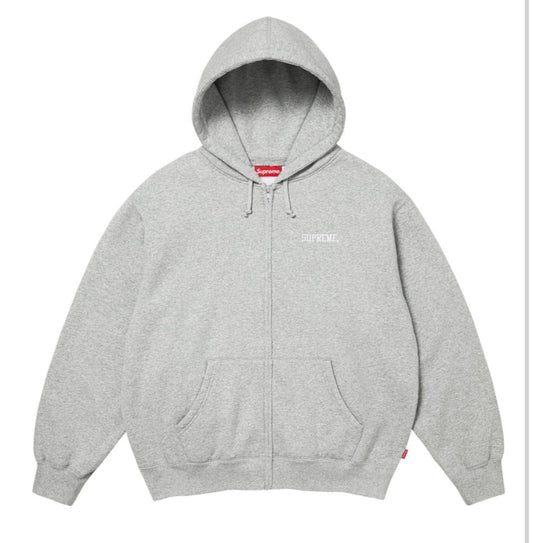 Supreme Stacked Applique Zip Up (Grey)