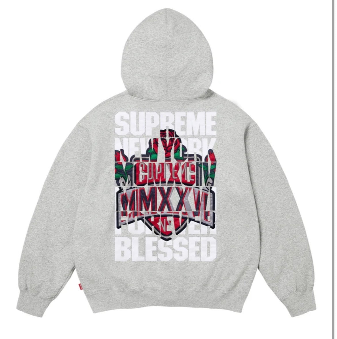 Supreme Stacked Applique Zip Up (Grey)