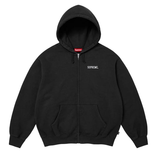 Supreme Stacked Applique Zip Up (Black)