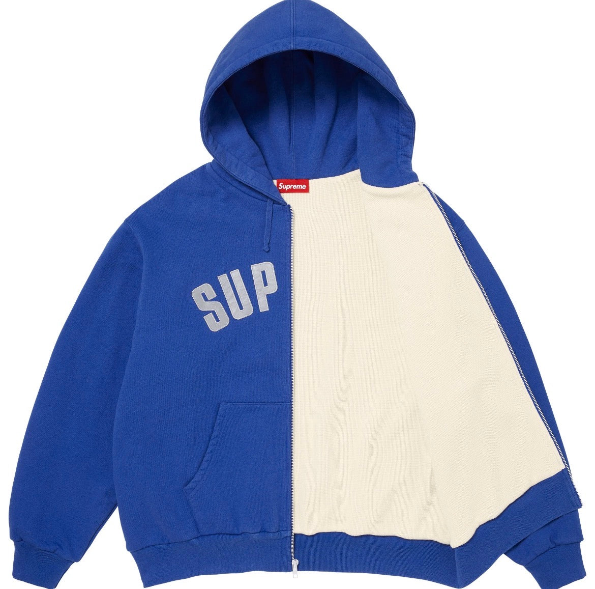 Arc Thermal Lined Zip Up Hooded Sweatshirt (Blue)