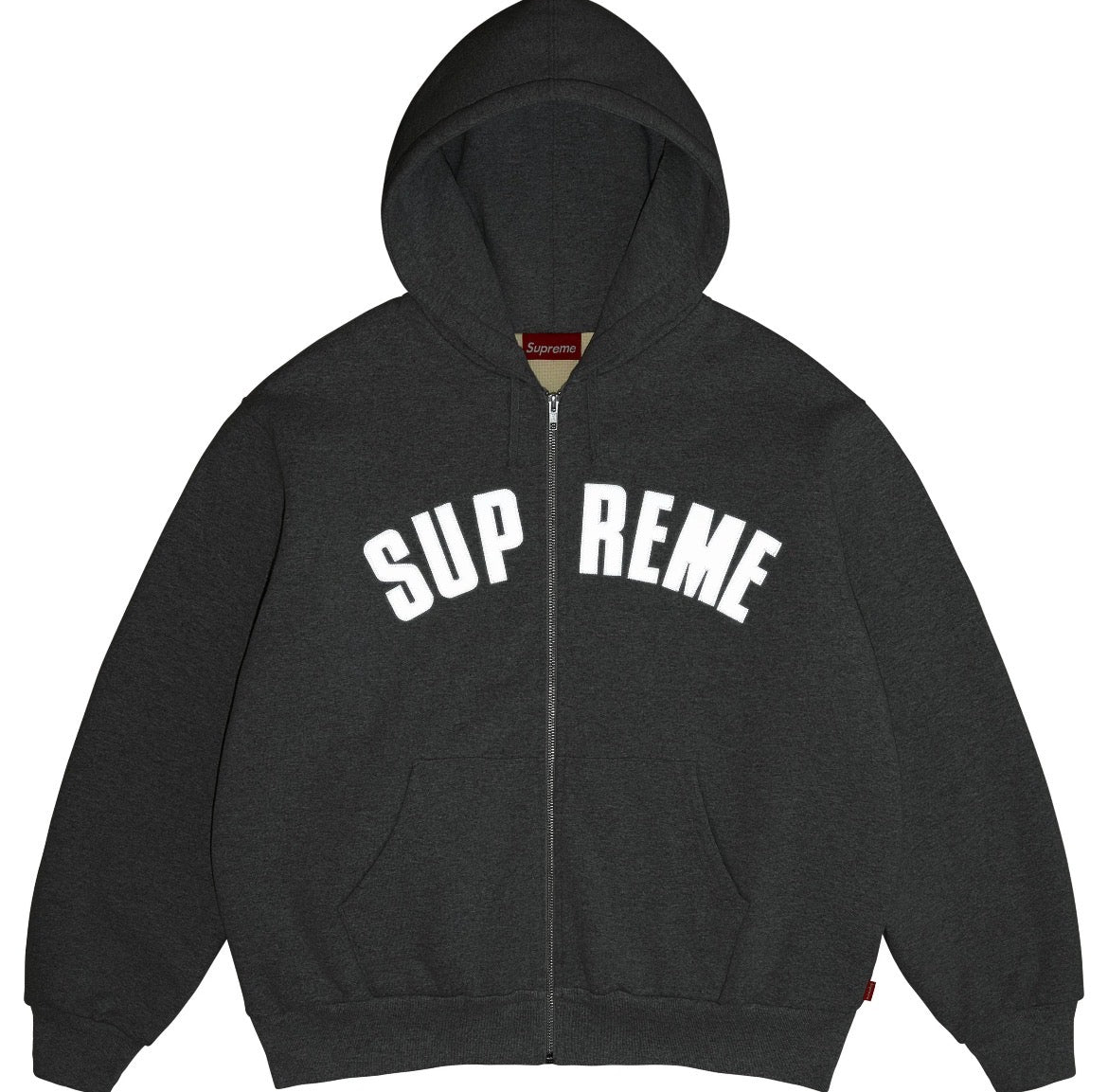 Arc Thermal Lined Zip Up Hooded Sweatshirt (Black)
